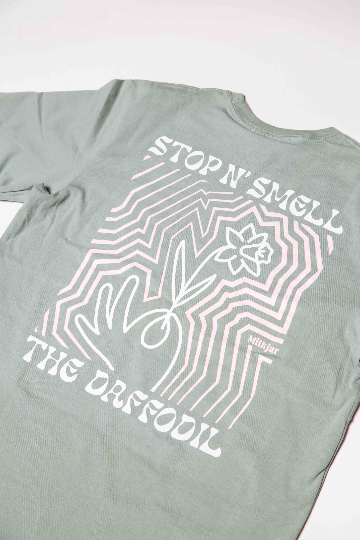 T-Shirt - Sage/Pink/White